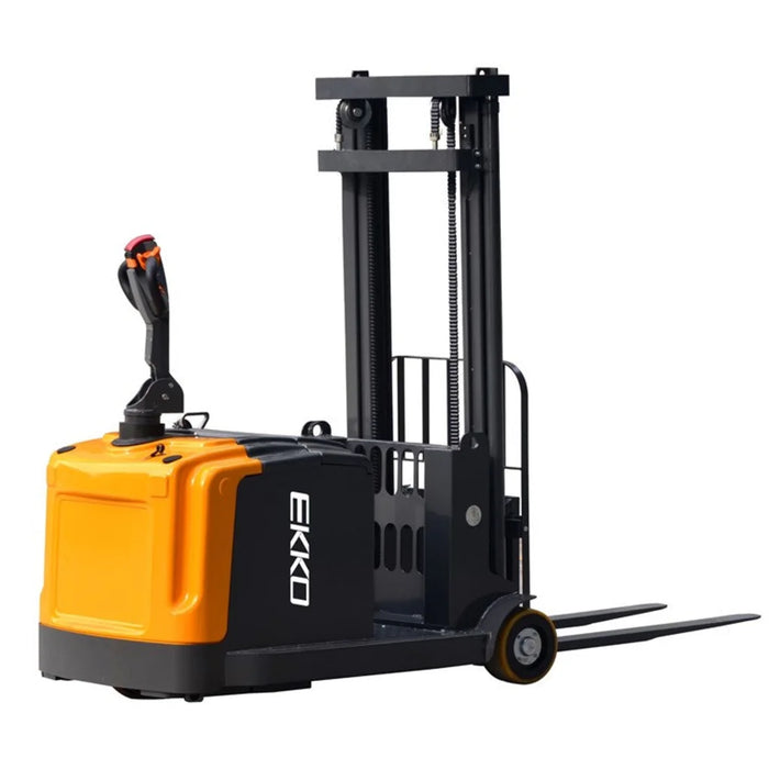 EKKO EK14-130 Fully Powered Walkie Counterbalanced Stacker, 3300 lbs Capacity