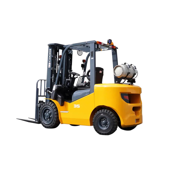 EKKO EK35LP Liquid Propane 4-Wheel Forklift, 7000 lbs Capacity, 189" Lift Height