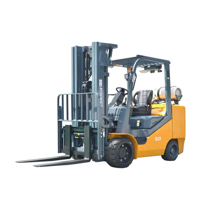 EKKO EK50LP Liquid Propane 4-Wheel Forklift, 10000 lbs Capacity, 185" Lift Height