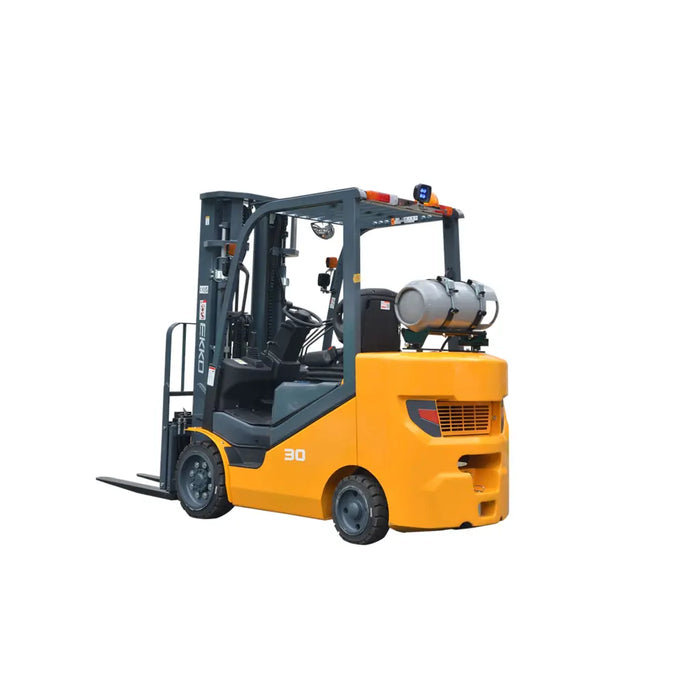 EKKO EK30SLP Liquid Propane 4-Wheel Forklift, 6000 lbs Capacity, 189" Lift Height