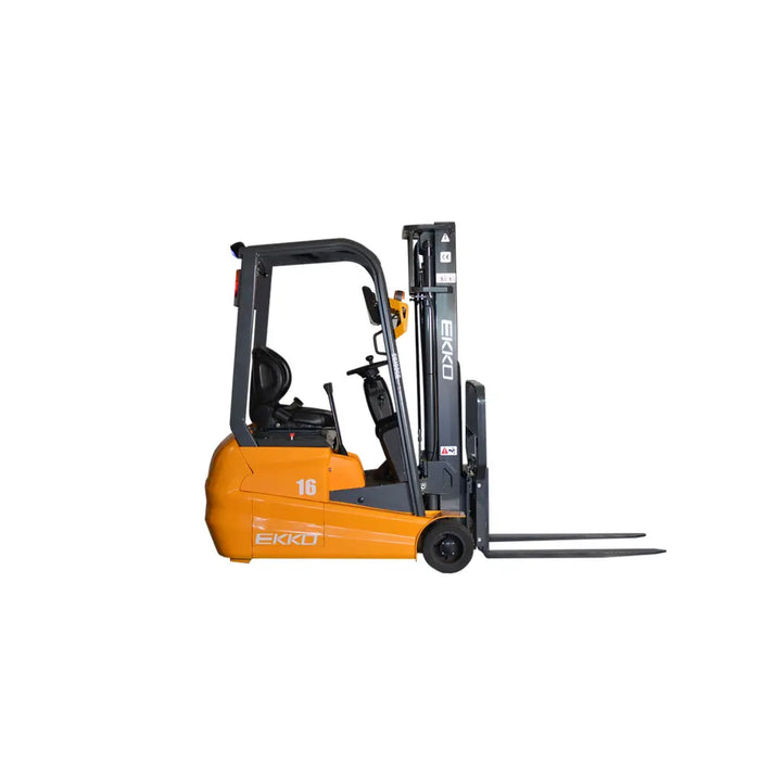 EKKO EK16A-177 3-Wheel Electric Forklift 3500 lbs Capacity, 177" Lift Height