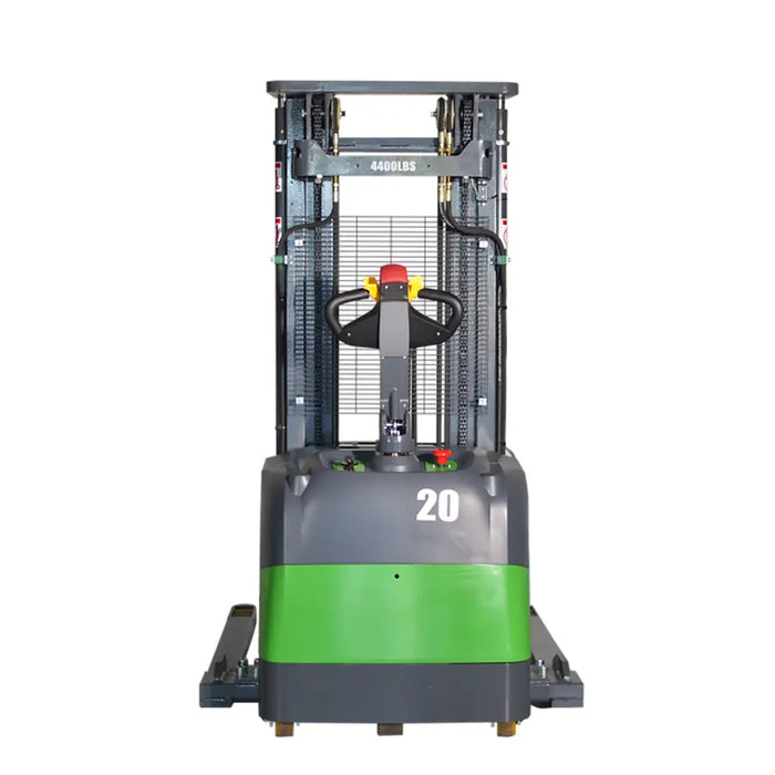 EKKO EB20CS-216Li Full LI-ION Electric Straddle Stacker 4400 lbs Capacity, 216" Height