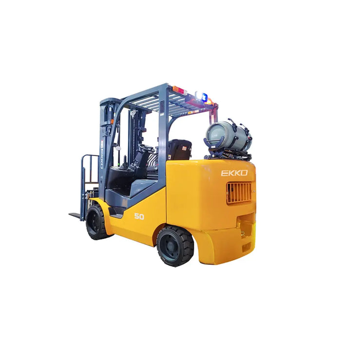 EKKO EK50LP Liquid Propane 4-Wheel Forklift, 10000 lbs Capacity, 185" Lift Height