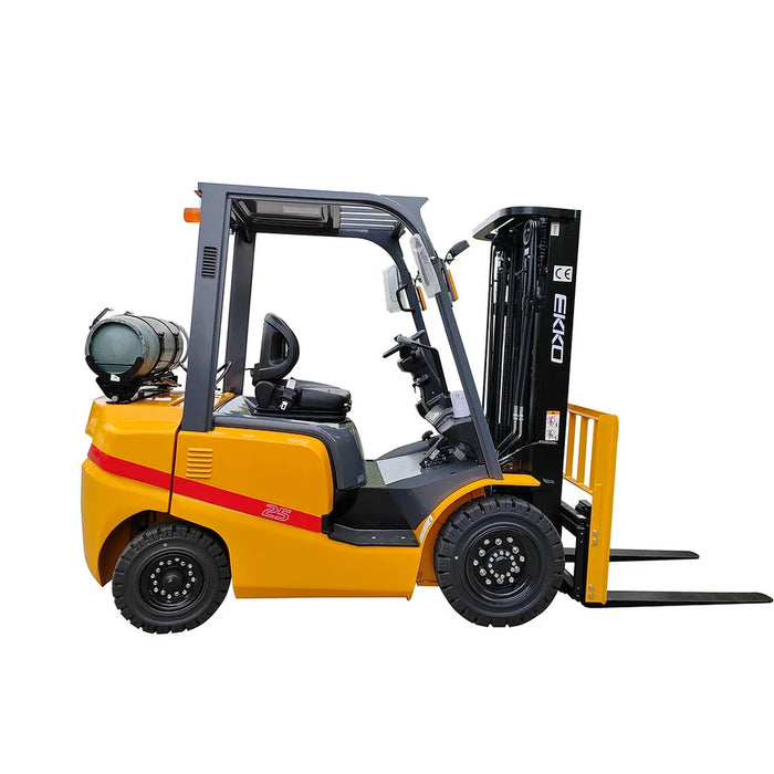 EKKO EK25TLP Pneumatic Liquid Propane Forklift (LPG) 5000 lbs Capacity, 185" Lift Height