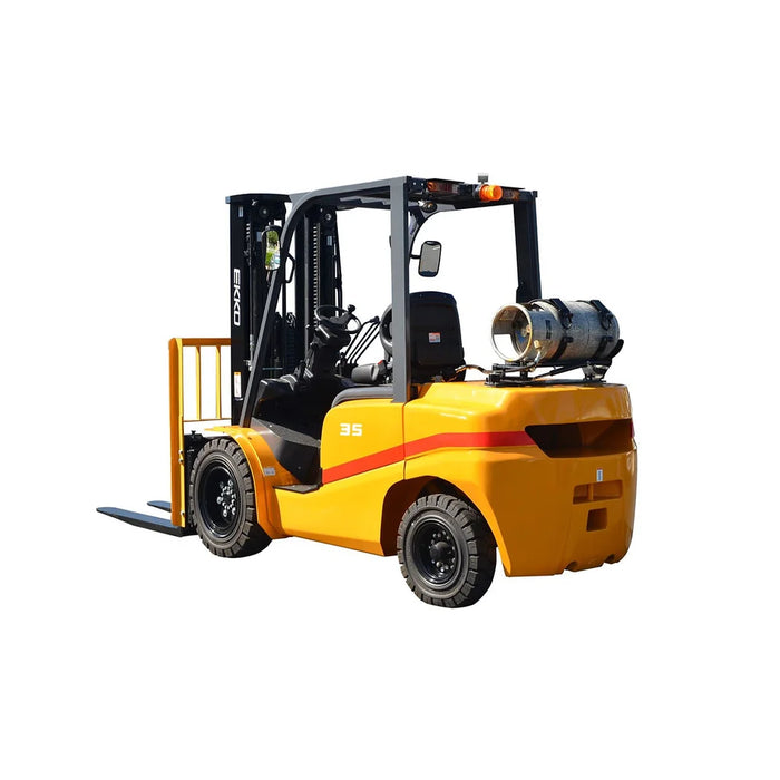 EKKO EK35TLP Liquid Propane 4-Wheel Forklift, 7000 lbs Capacity, 185" Lift Height