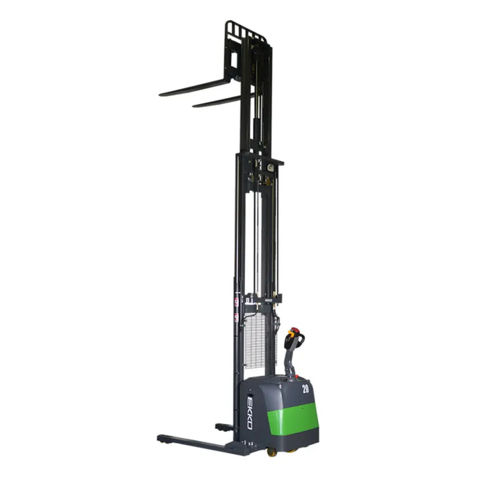 EKKO EB20CS-216Li Full LI-ION Electric Straddle Stacker 4400 lbs Capacity, 216" Height