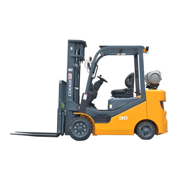 EKKO EK30SLP Liquid Propane 4-Wheel Forklift, 6000 lbs Capacity, 189" Lift Height